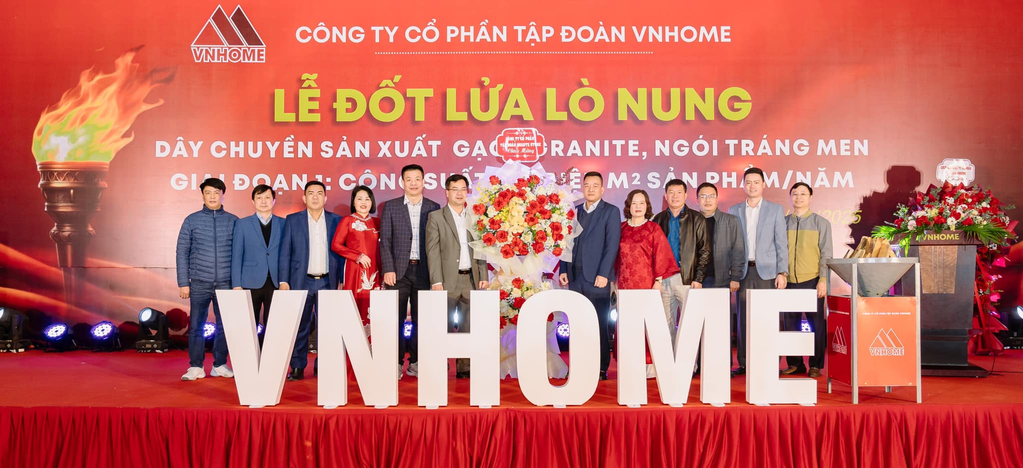 VNHOME group làm lễ đốt lửa lò nung đưa nhà máy vào sản xuất 487292031 579115825142700 2196902481703214530 n